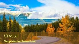  Presentation with forests - Theme featuring rocky-mountains-of-canada-indian background and a tawny brown colored foreground