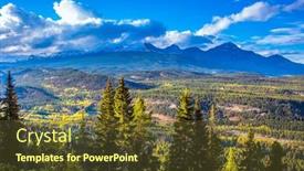  Presentation with forests - Presentation design enhanced with rocky-mountains-of-canada-indian background and a tawny brown colored foreground