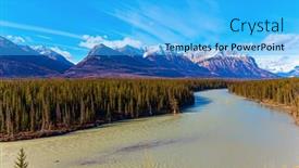  Presentation with abraham - Presentation design enhanced with rocky-mountains-of-canada-mountain background and a cyan colored foreground