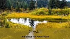  Presentation with rocky mountains - Beautiful presentation theme featuring rocky-mountains-of-canada-yellow backdrop and a gold colored foreground