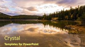  Presentation with rocky mountains - Cool new presentation theme with rocky-mountains-of-canada backdrop and a tawny brown colored foreground