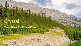  Presentation with rocky mountains - Theme having rocky-mountains-snow-cap-alberta background and a tawny brown colored foreground