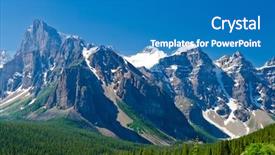  Presentation with rocky mountains - Slide deck with rocky mountains background and a teal colored foreground