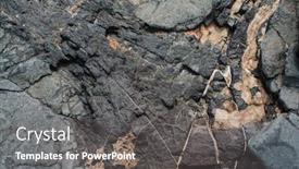  Presentation with rocky - PPT theme consisting of rocky nature background background and a gray colored foreground