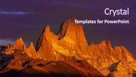  Presentation with rocky - PPT theme featuring rocky peak in patagonia argentina background and a  colored foreground