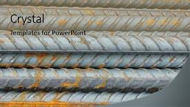  Presentation with hgihway construction - Audience pleasing slides consisting of metal rods for construction close backdrop and a  colored foreground