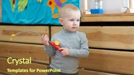  Presentation with daycare - PPT theme having rod in kindergarten or daycare background and a  colored foreground