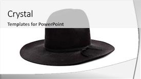  Presentation with cowboy hat - Beautiful presentation theme featuring rodeo fashion - black cowboy hat backdrop and a white colored foreground