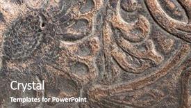  Presentation with design fashion - PPT theme consisting of rodeo fashion - leather design on a saddle background and a gray colored foreground