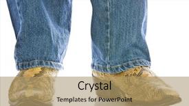  Presentation with cowboys - Slides having rodeo fashion - legs in jeans and snakeskin background and a coral colored foreground