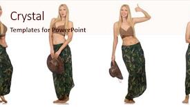  Presentation with swimming - Presentation featuring rodeo fashion - woman in swimming suit isolated background and a lemonade colored foreground