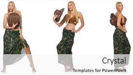  Presentation with water woman swimming underwater - PPT theme featuring rodeo fashion - woman in swimming suit isolated background and a white colored foreground