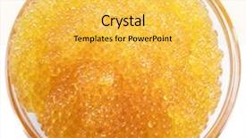  Presentation with caviar - PPT theme with roe in the bowl clipping background and a yellow colored foreground