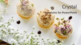  Presentation with healthy food - Cool new slide deck with roe salad and wheat germ backdrop and a lemonade colored foreground