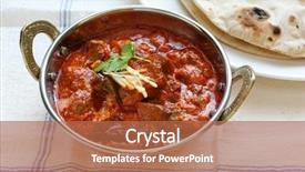 Presentation with curry - Colorful PPT layouts enhanced with rogan josh mutton curry india backdrop and a coral colored foreground