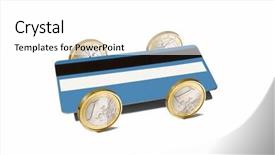  Presentation with investment money - Slide deck with cost effectivenes - credit and investment concept sending background and a white colored foreground