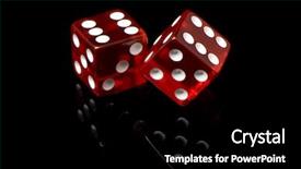  Presentation with red black and white - Amazing presentation having roll dice - craps on a black background backdrop and a black colored foreground
