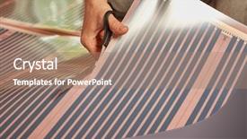  Presentation with infrared - Cool new PPT theme with roll electrical floor heating system backdrop and a coral colored foreground