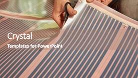  Presentation with electrical protection - Slides enhanced with roll electrical floor heating system background and a coral colored foreground