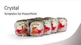  Presentation with roll - PPT layouts with roll made of fresh salmon background and a white colored foreground