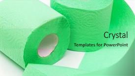  Presentation with paper towel roll - Slide deck enhanced with roll of a toilet paper background and a seafoam green colored foreground