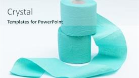  Presentation with toilet - PPT layouts enhanced with roll-of-a-toilet-paper background and a sky blue colored foreground