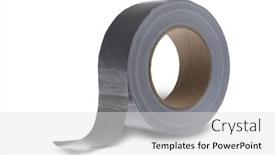  Presentation with roll - Slides enhanced with roll-of-adhesive-tape background and a light gray colored foreground