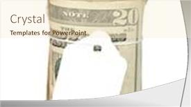  Presentation with budgeting - Presentation design consisting of roll-of-cash background and a cream colored foreground