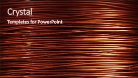  Presentation with copper - Amazing PPT layouts having roll of copper wire backdrop and a wine colored foreground