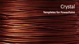 Presentation with copper - Theme with roll of copper wire background and a wine colored foreground