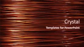  Presentation with copper - Amazing PPT layouts having roll of copper wire backdrop and a wine colored foreground