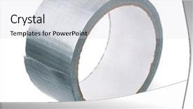  Presentation with duct - Amazing presentation having roll of duct tape isolated backdrop and a light gray colored foreground