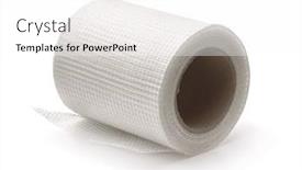  Presentation with self - Theme consisting of roll-of-fiberglass-self-adhesive background and a white colored foreground