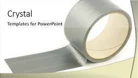  Presentation with duct - Beautiful presentation design featuring roll of gaffer tape duct backdrop and a white colored foreground