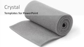  Presentation with white sheet - Slide set featuring roll-of-gray-foam-rubber background and a white colored foreground