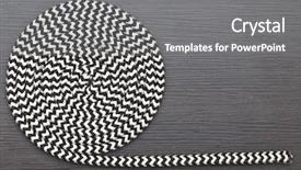  Presentation with marine - Slide deck consisting of roll of marine rope on dark wooden background background and a gray colored foreground