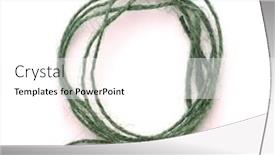  Presentation with roll - Amazing slide set having roll-of-natural-green-twine backdrop and a white colored foreground