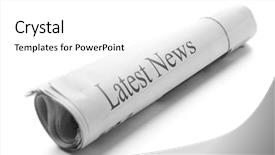  Presentation with roll - Slide set enhanced with roll of newspapers background and a white colored foreground