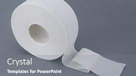  Presentation with roll - Presentation theme featuring roll-of-paper-towels-isolated background and a gray colored foreground