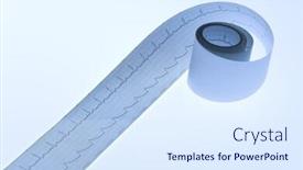  Presentation with ecg - Beautiful slides featuring roll-of-regular-ecg backdrop and a sky blue colored foreground
