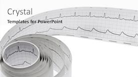  Presentation with roll - Presentation theme having roll-of-regular-print-out background and a white colored foreground