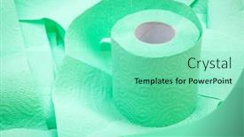  Presentation with toilet - Slides consisting of roll-of-toilet-paper-close background and a seafoam green colored foreground