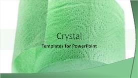  Presentation with toilet - Colorful slide deck enhanced with roll of toilet paper isolated on white backdrop and a seafoam green colored foreground