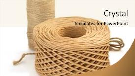  Presentation with thread - Slide set having roll-of-twine-cord background and a lemonade colored foreground