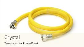  Presentation with roll - Slides enhanced with roll-of-yellow-reinforced-hose background and a blonde colored foreground