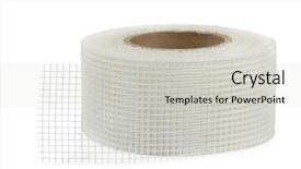  Presentation with self fulfilling prophecies - Slide set having roll paper - fiberglass self-adhesive mesh tape isolated background and a  colored foreground