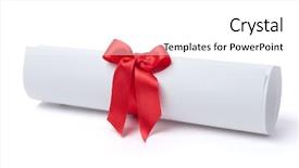  Presentation with scroll paper - Amazing theme having roll paper - graduation diploma scroll tied backdrop and a white colored foreground