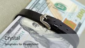  Presentation with periodic table actinide series - Slide deck having belted dollars on the table background and a light gray colored foreground