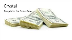  Presentation with money - Audience pleasing slide deck consisting of stock of money isolated backdrop and a white colored foreground