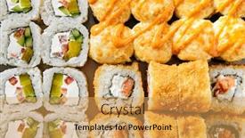  Presentation with healthy nutrition - Presentation theme enhanced with roll-set-on-white-background background and a yellow colored foreground